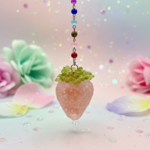 苺ちゃんペンデュラム – チェリークォーツ＆ペリドットのきらめき